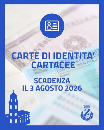 Scadenza validità carte identità cartacee